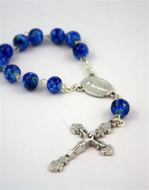 Miraculous Medal Decade Rosary Blue Gift Shop Saint Josephs