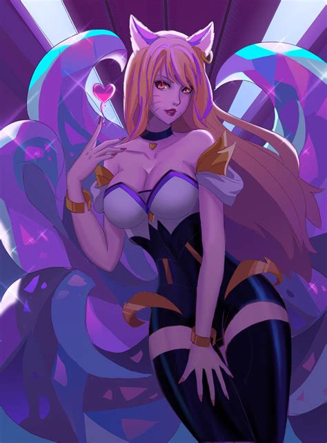 Charming Kitsune Ahri Kda Skin Lol Girl Art Artist Han Zon Min