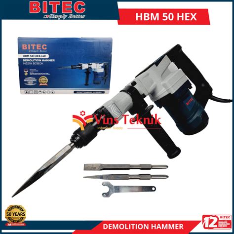 Jual Mesin Bobok Beton Demolition Jack Hammer HBM50HEX BITEC HBM 50 HEX