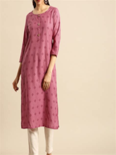 Buy Anouk Women Pink Ethnic Motifs Printed Kurta Kurtas For Women