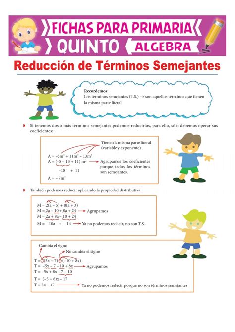 Modulo De Algebra Reduccion De Terminos Semejantes