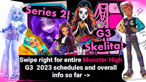 MONSTER HIGH NEWS G3 2023 Monster High Updated Schedule Series