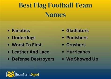 150 Best Flag Football Team Names for All Ages