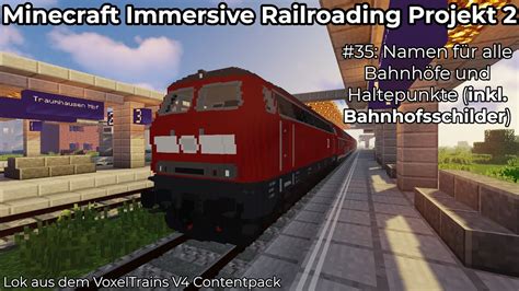 Minecraft Immersive Railroading Projekt Deutsch German Youtube