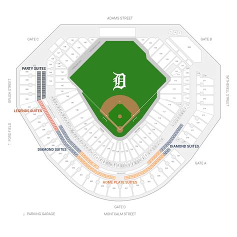 Little Caesars Arena Seating Chart With Seat Numbers