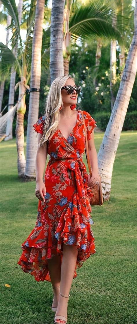 Red Floral Ruffle Dress Outfit For You Theunstitchd Womens Fashion Blog