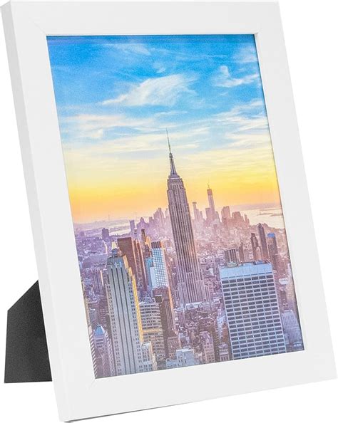 Amazon.com - Frame Amo 8x10 White Modern Picture Frame, 1 inch Wide ...