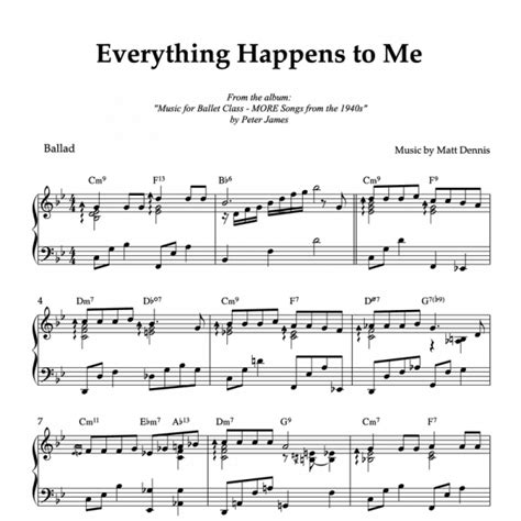 Everything Happens To Me Fondu Sheet Music For Ballet Classes Pdf