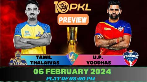 PKL 10 Match Preview Tamil Thalaivas VS U P Yoddhas Kabaddi Pkl10