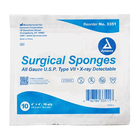 X Ray Detectable Surgical Gauze Sponge Sterile 4 X 4 1280cs Scot