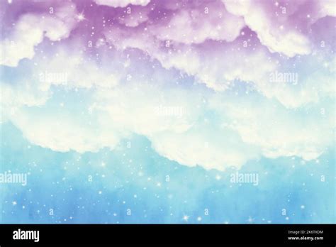 Hand Painted Watercolor Pastel Sky Background Vector Design