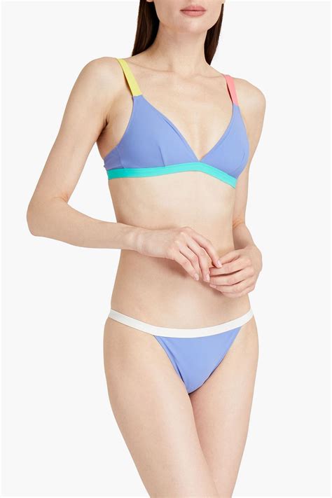 Valimare St Barths Color Block Triangle Bikini Top The Outnet