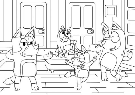 Desenhos de Bluey para Imprimir e Colorir