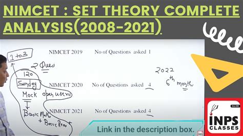 Nimcet Set Theory Analysis 2008 2021 With Solution By Nitin Sir