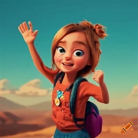 A Girl Backpacking Disney Pixar