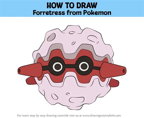 How To Draw Forretress From Pokemon Pokemon Step By Step