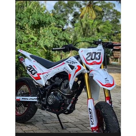 STRIPING DECAL FULL BODY HONDA CRF 150 L GRAFIS MERAH Lazada Indonesia