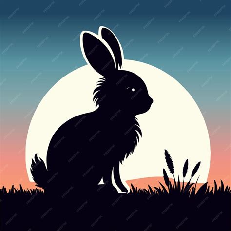 Bunny Silhouette Vector Hare Silhouette Vector Rabbit Silhouette Vector