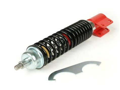 CARBONE Vespa Front Rear Red Black Adjustable Shock Absorber Set Px