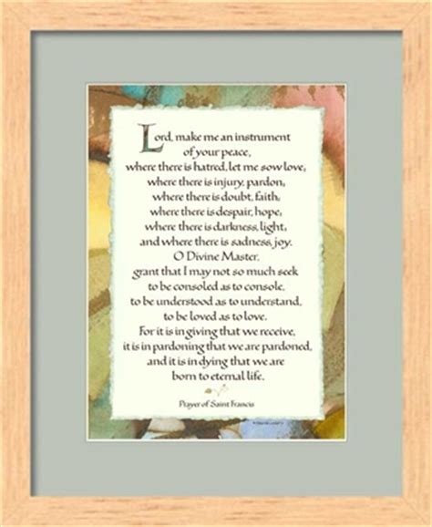 Prayer of St Francis - St Francis Print 8x10 framed