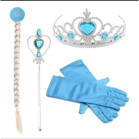 Jual Aksesoris Elsa Frozen 4 Set Mahkota Dan Tongkat Elsa Frozen