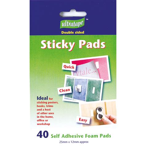 40 Ultra Double Sided Sticky Pads, 25mmx12mm | Wholesale Stationery ...