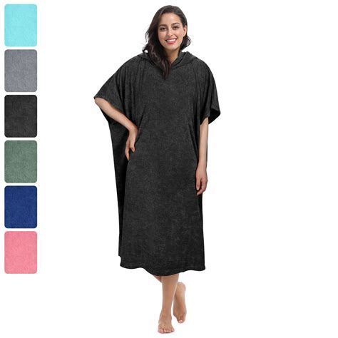 Tirrinia Surf Poncho Changing Towel With Hood Quick Dry Microfiber