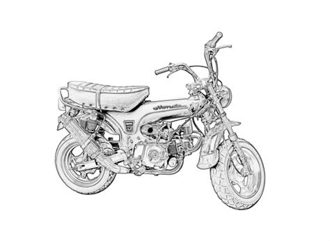 Bromfiets Honda Dax Tekening Gratis Stock Foto Public Domain Pictures