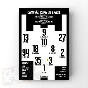 Quadro Escalação Final Campeão Do Brasil 2023 PlacasFUT Itens