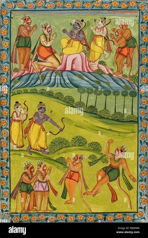 Rama Kills Vali, Folio from the 'Impey' Ramayana (Adventures of Rama) M ...