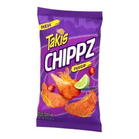 Takis Fuego Chippz Sharing Size Bag Hot Chili Pepper Lime Thin Cut