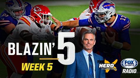 Blazing Five Colin Cowherd Gives His 5 Best Nfl Bets For Week 5 Oct 10 Fox Sports Radio