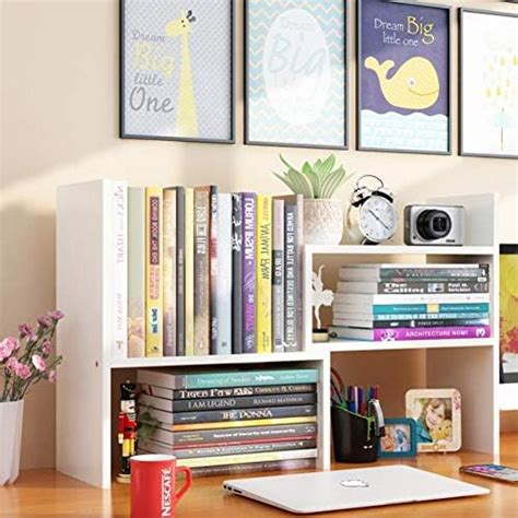 Amazon Ulrikco Expandable Wood Desktop Bookshelf Desktop Organizer