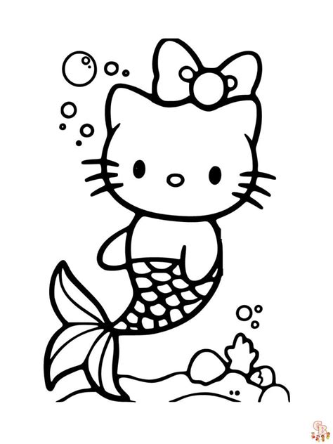 Hello Kitty Mermaid Rûpelên Rengdêr Daxistina Kêf û Belaş