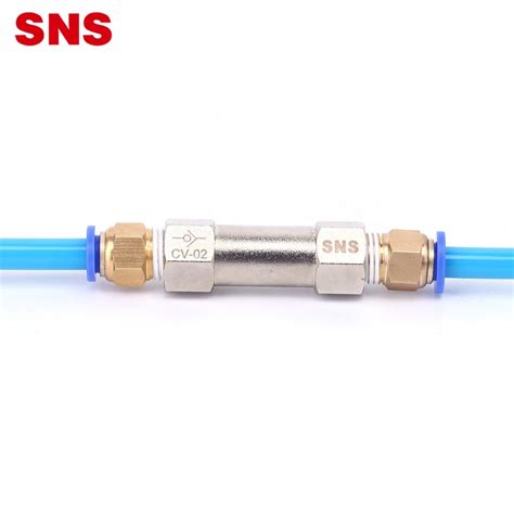 China Sns Cv Series Pneumatic Nickel Plated Brass One Way Check Valve