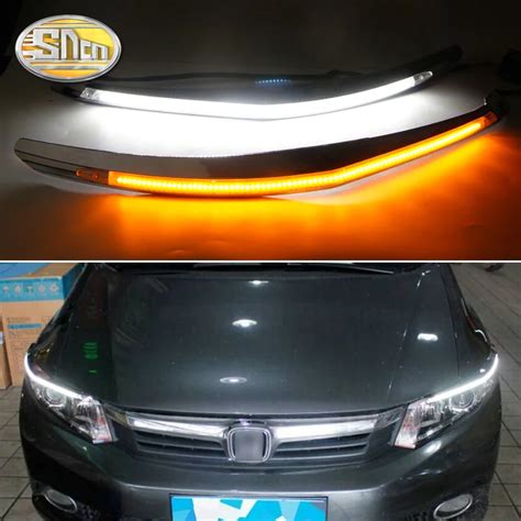 For Honda Civic Car Styling Led Headlight Brow Eyebrow