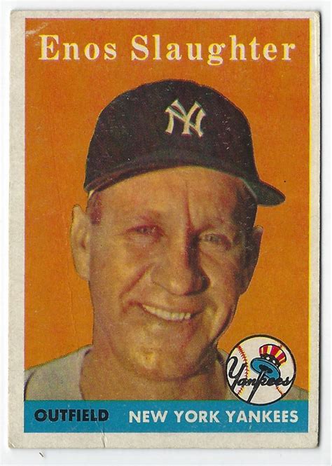 1958 Topps Enos Slaughter New York Yankees 142 EBay