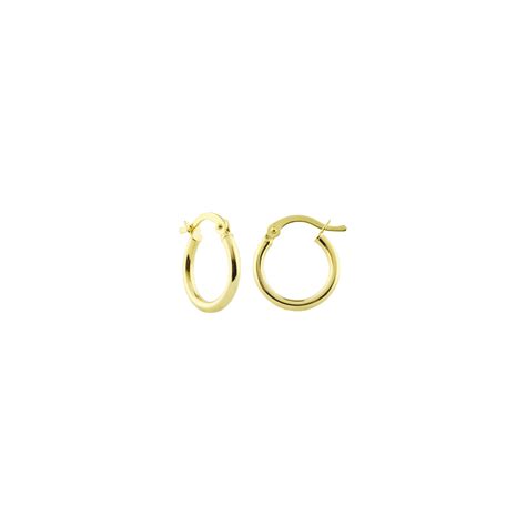 18k Saudi Gold Round Hoop Earrings Royal Gem