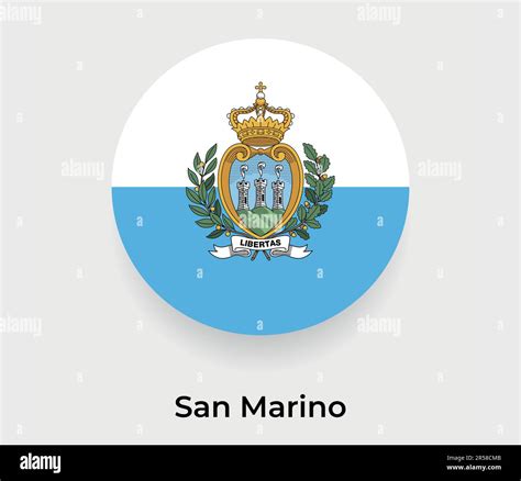 San Marino Flag Bubble Circle Round Shape Icon Vector Illustration