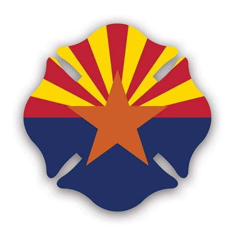 Arizona State Maltese Cross Shaped Sticker Decal Self Adhesive Vinyl