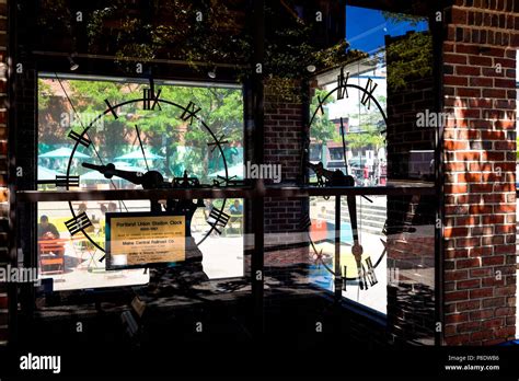 Downtown Portland Maine, Portland Union Station Clock Stock Photo - Alamy