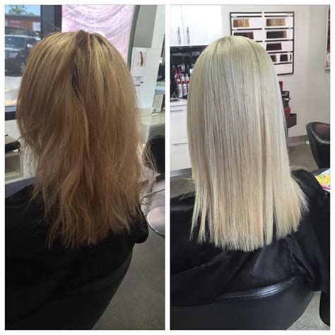 Full Head Of Foils Using Olaplex To Achieve A Platinum Blonde With Zero