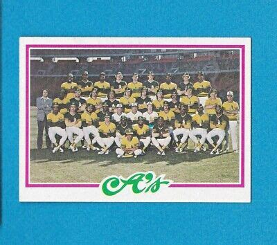 1978 TOPPS BASEBALL SET BREAK 577 A S TEAM CARD NM MT EBay