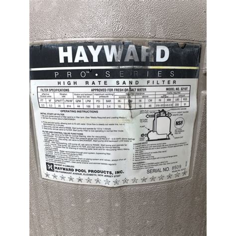 Hayward Lateral Assembly With Pipe For Pro Series E Series Sandmaster Sx180da