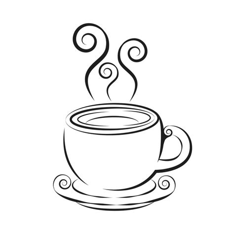 Coffee Cup Art Draw For Logo Design Template Vector Illustration 23979162 Vector Art At Vecteezy