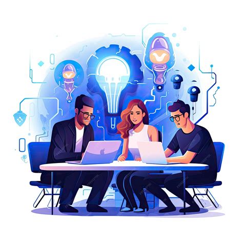 Premium Photo | Teamwork concept People working at office Vector illustration in cartoon style