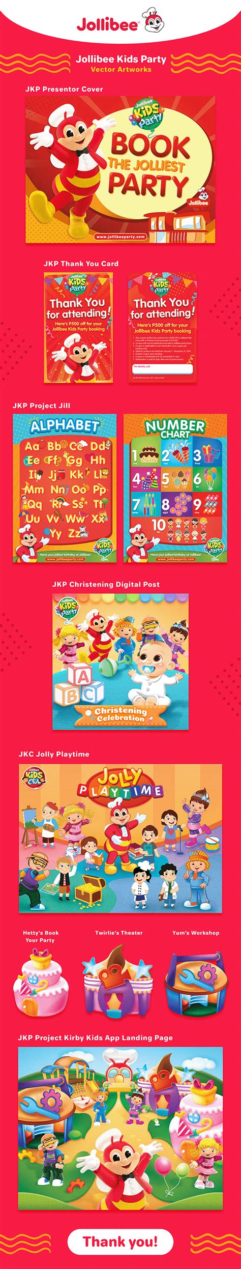 jollibee kids party vector artworks behance