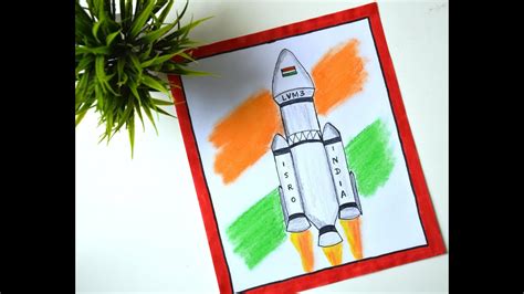 Chandrayaan Launch Drawing Chandrayaan Drawing Isro Chandrayaan