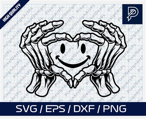 Skeleton Hands Love Svg Cricut Silhouette Scrapbooking Etsy