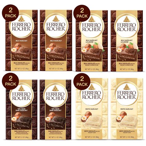 Amazon Ferrero Rocher Premium Chocolate Hazelnut Bars Variety